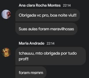 Feedback de aluno 33