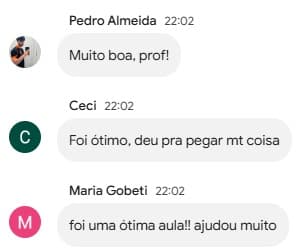 Feedback de aluno 34