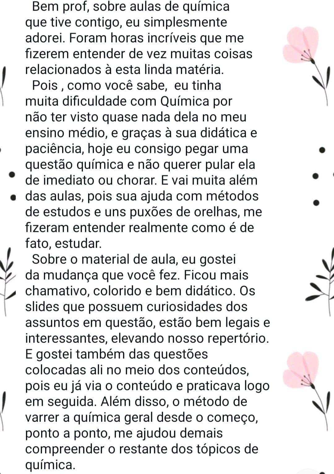 Feedback de aluno 38